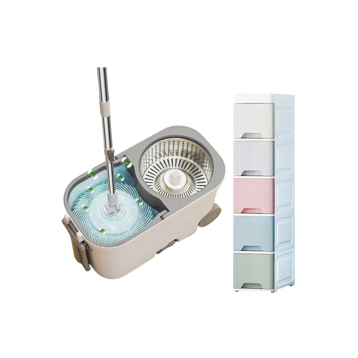 Produse pentru curățenie și organizare – coșuri, mopuri, perii și suporturi