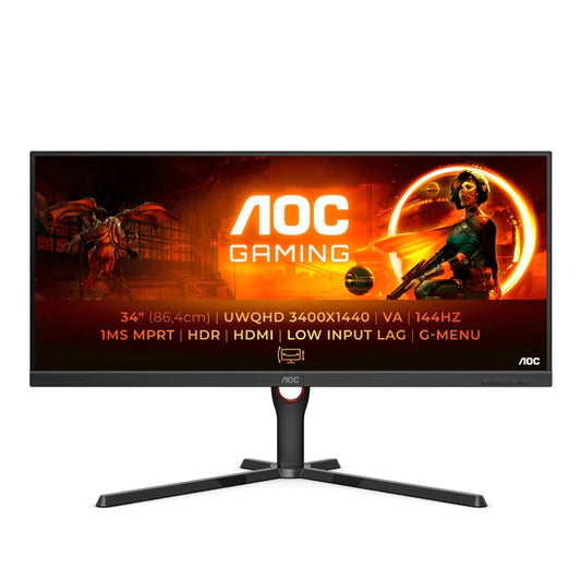 Monitor Gaming Aoc/ 34 inch/ Rezoluție: UltraWide Quad HD (Cutie Deschisă)