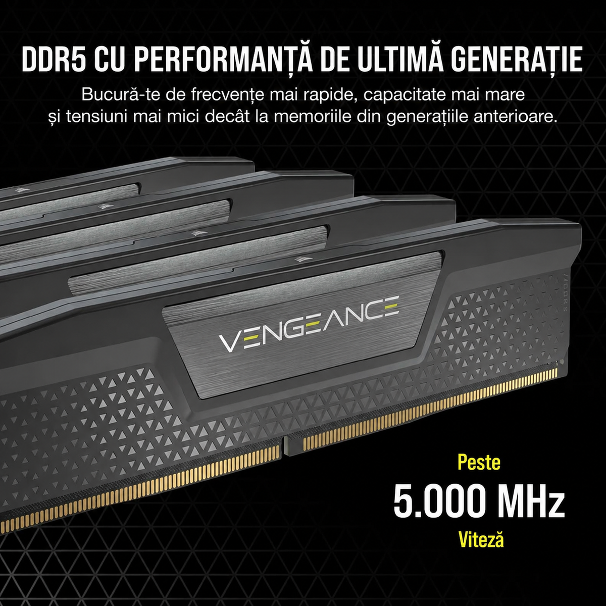 Memorie RAM Corsair Vengeance DDR5 64GB (2×32GB) 6400MHz