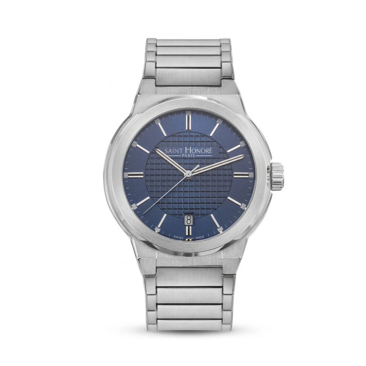 Ceas Bărbătesc Saint Honoré Paris Haussman, Oțel, Cadran Albastru, 41 mm