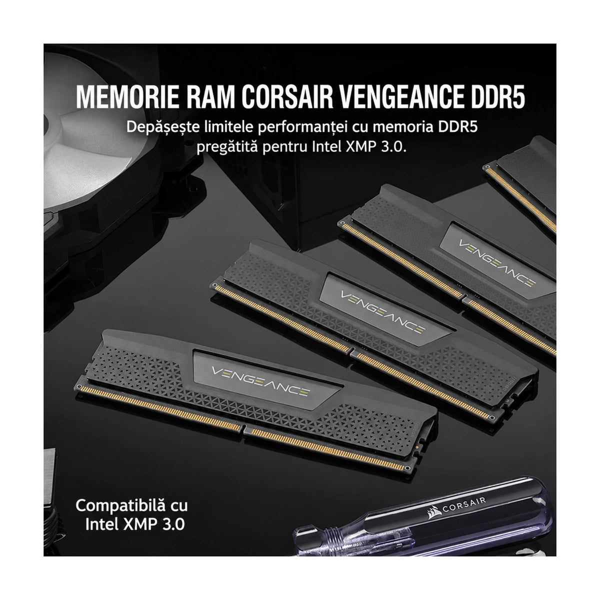 Memorie RAM Corsair Vengeance DDR5 64GB (2×32GB) 6400MHz